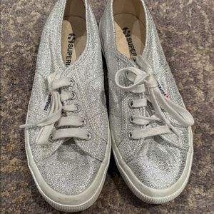 Superga Sparkling Silver Sneakers